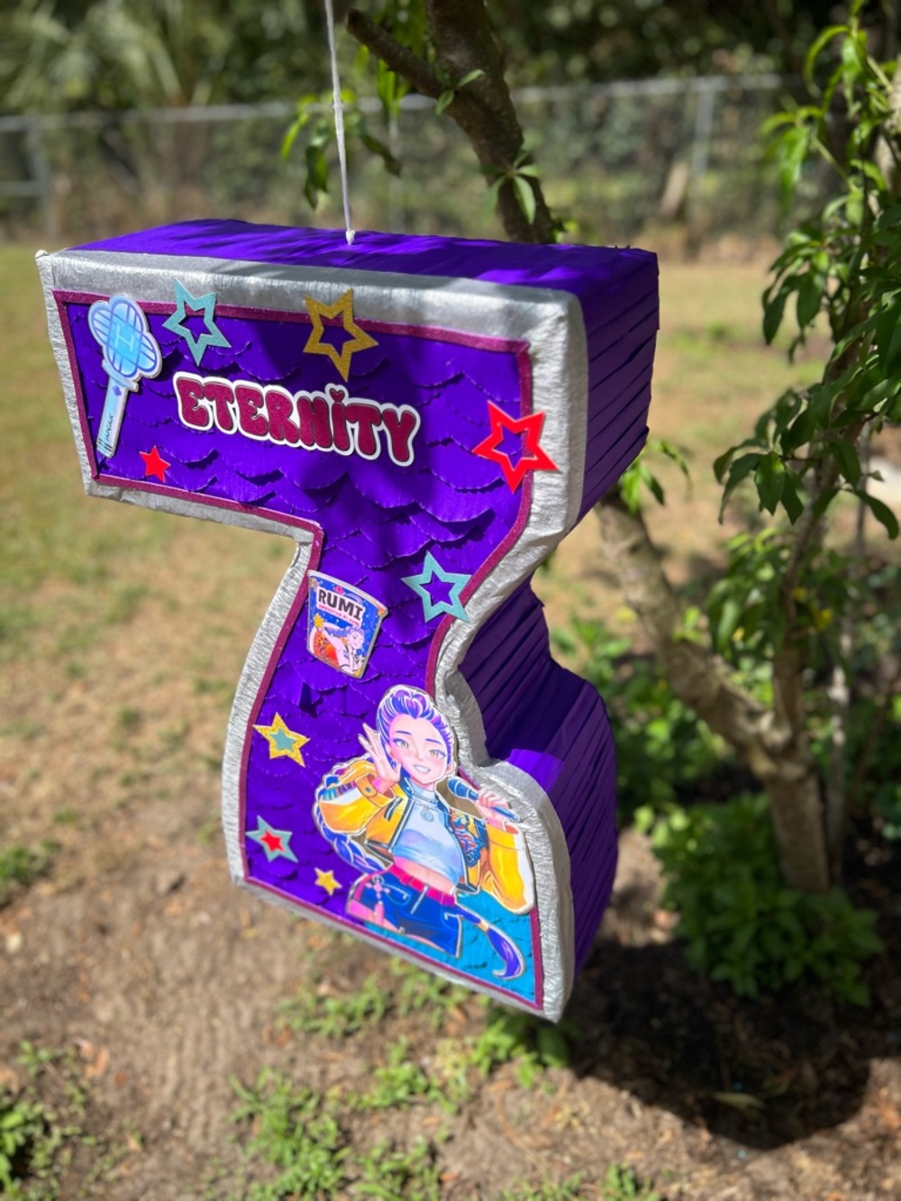 K-pop Number 7 Purple Party Piñata - Picture 2 of 7